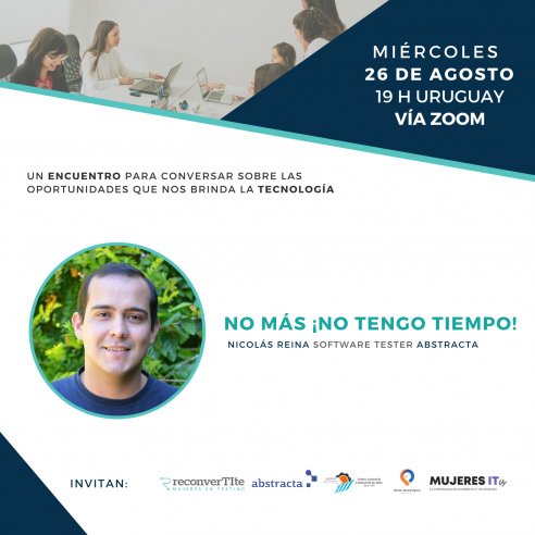 Suele estar en nuestro vocabulario cuando no podemos concretar lo que teníamos planeado o si por esas casualidades no llegamos con nuestras estimaciones personales; no más "No tengo tiempo". Te invitamos a este encuentro en donde junto a Nicolás Reina visualizaremos e identificaremos aquellas cosas del día a día que simulan quitarnos el tiempo del que disponemos.